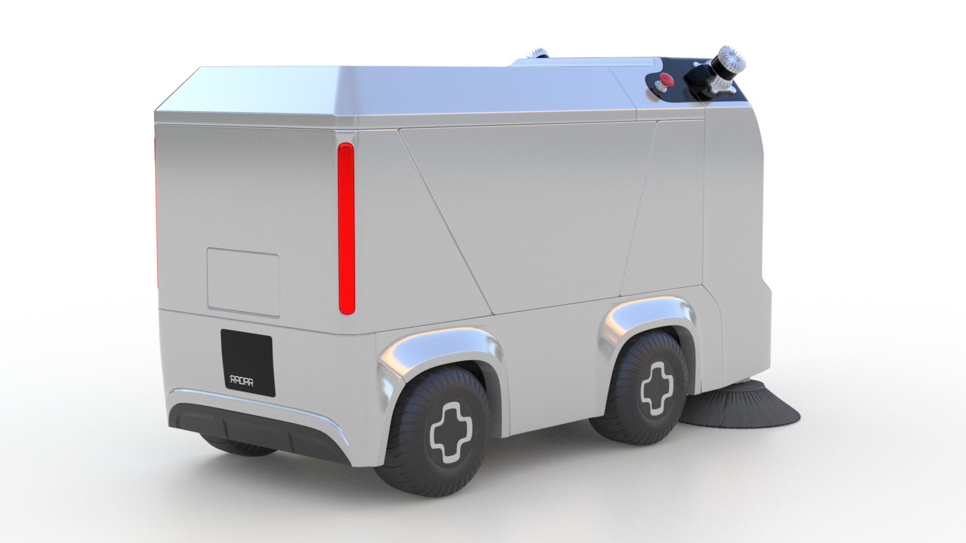 Robot street cleaner 3D model_1