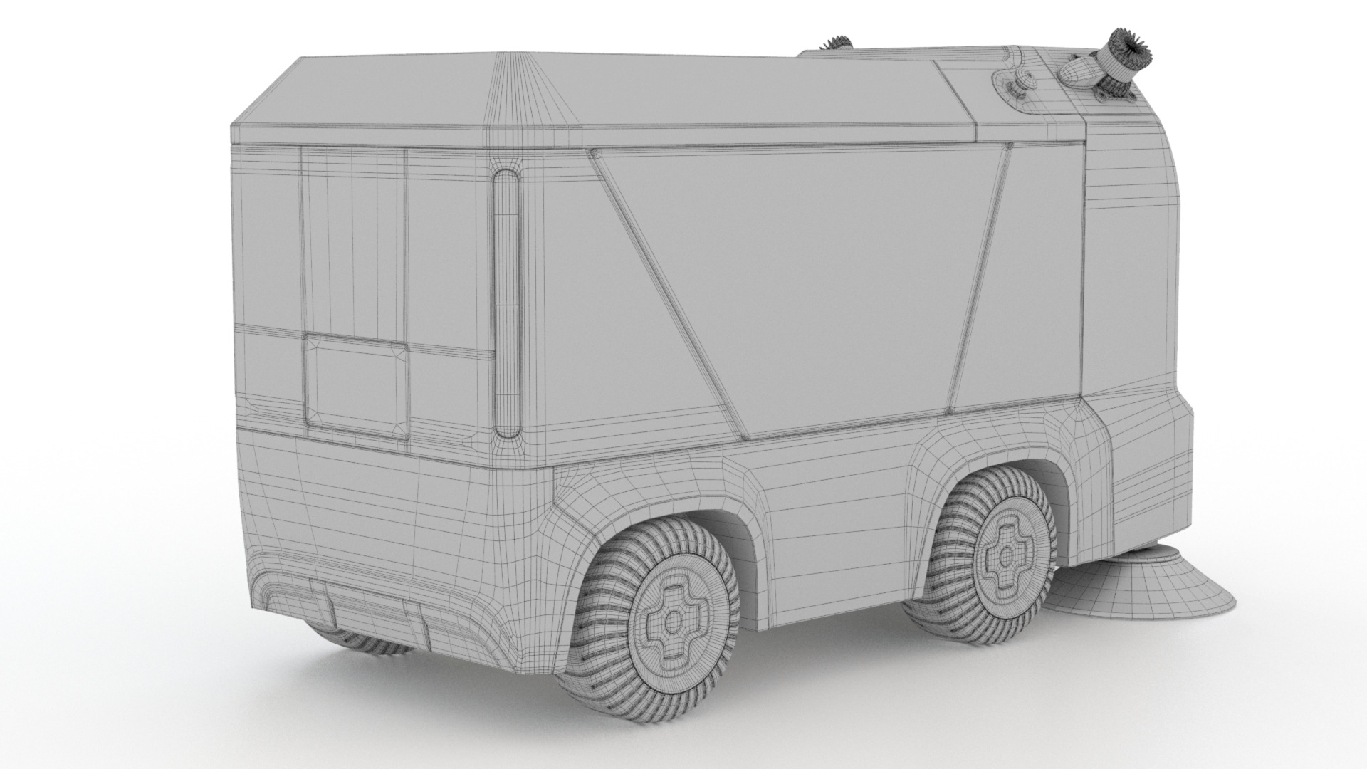 Robot street cleaner 3D model_10