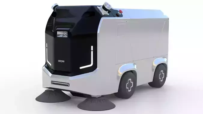 Robot street cleaner 3D model