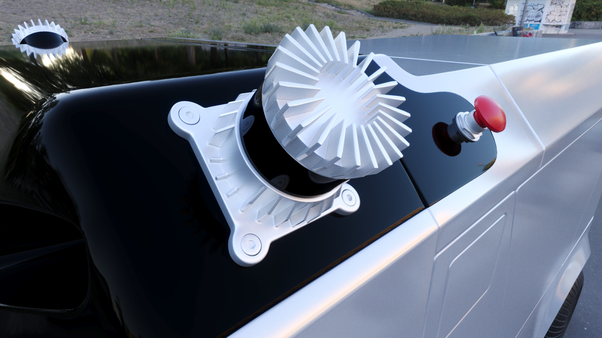 Robot street cleaner 3D model_6