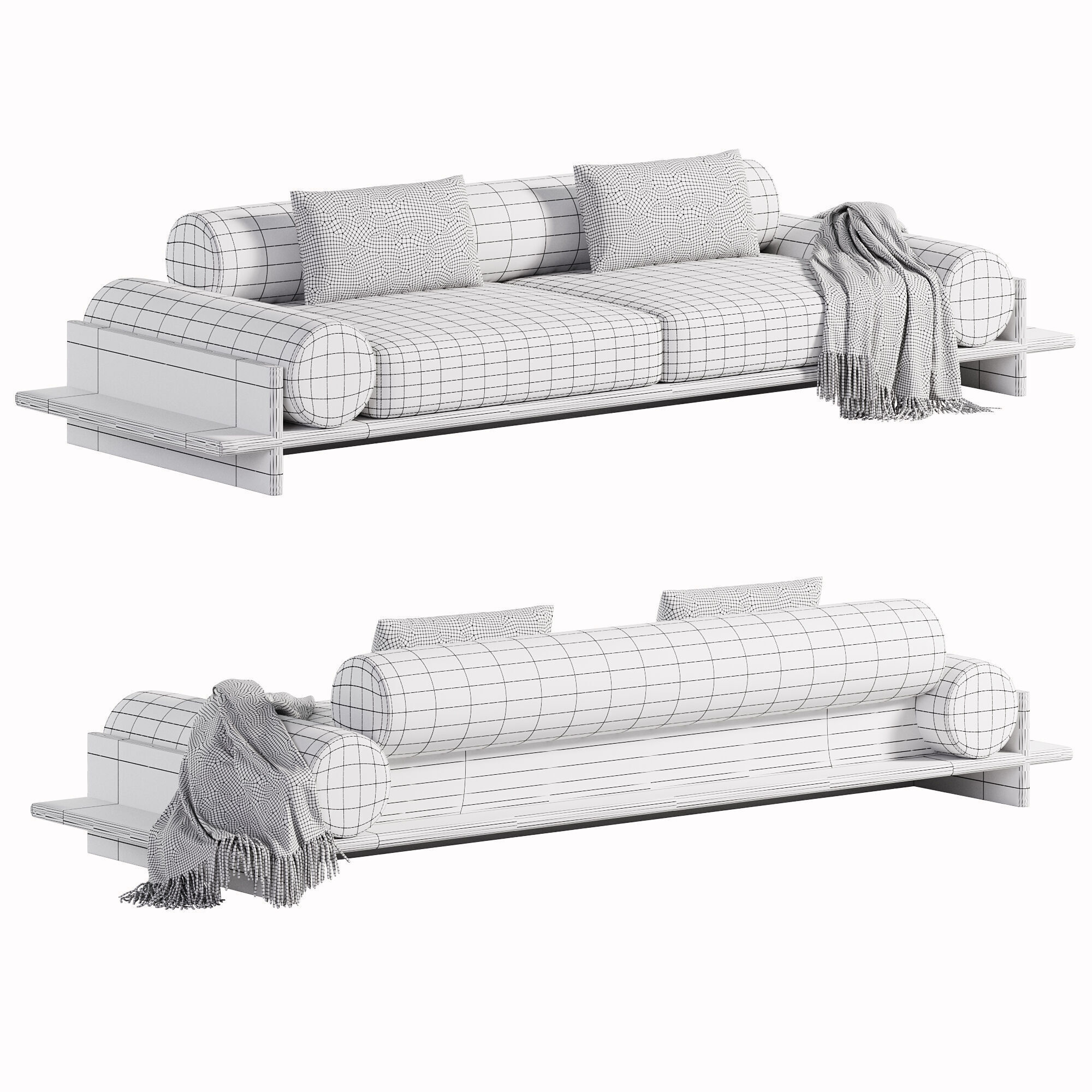 Wade Sofa Low-poly 3D model_3