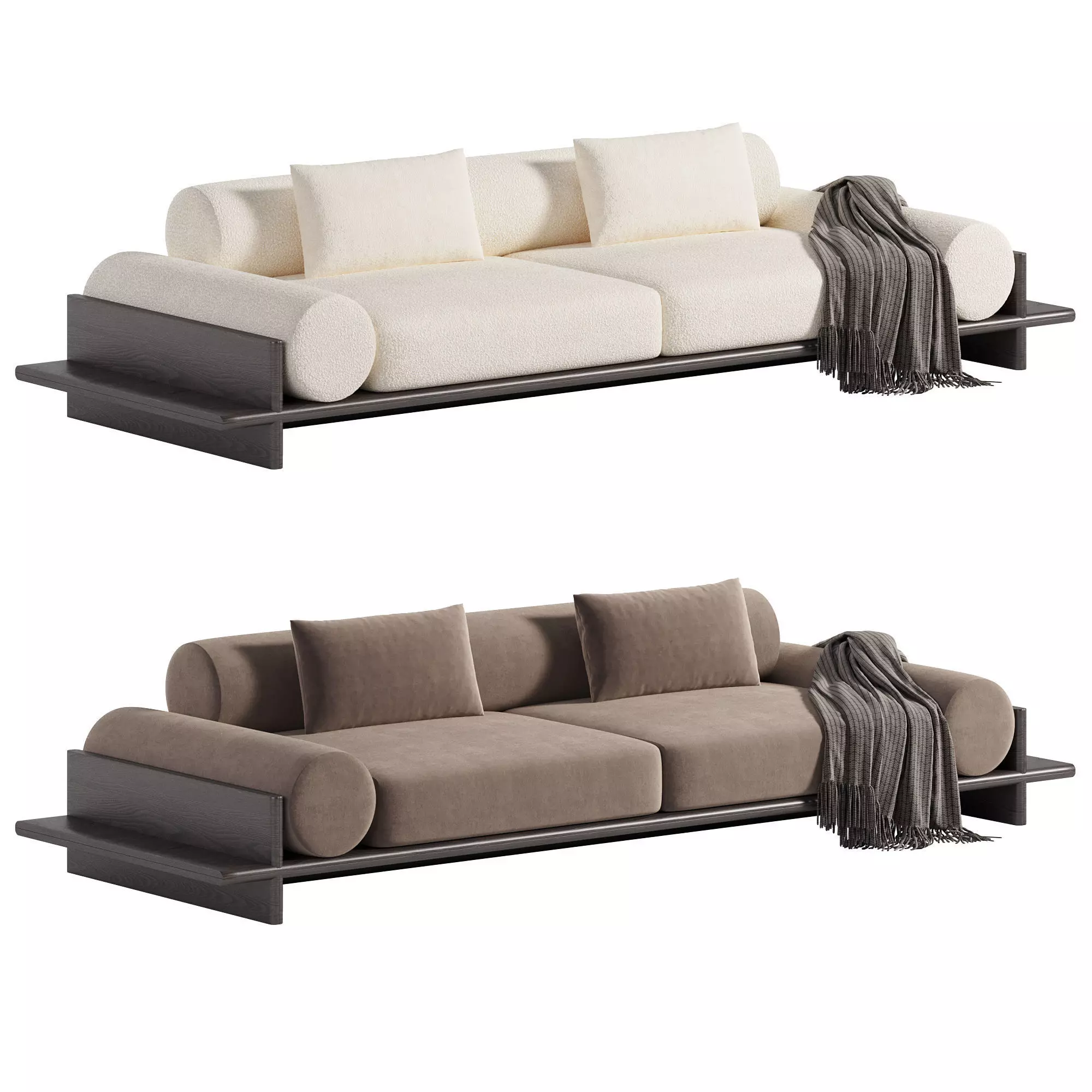 Wade Sofa Low-poly 3D model_0