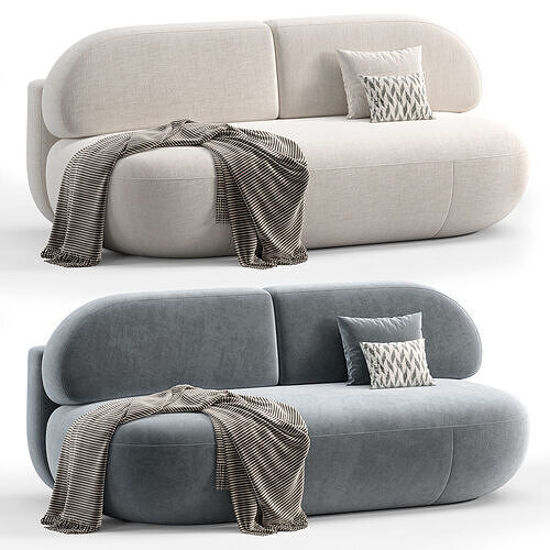 Sofa Mellow Low-poly 3D model