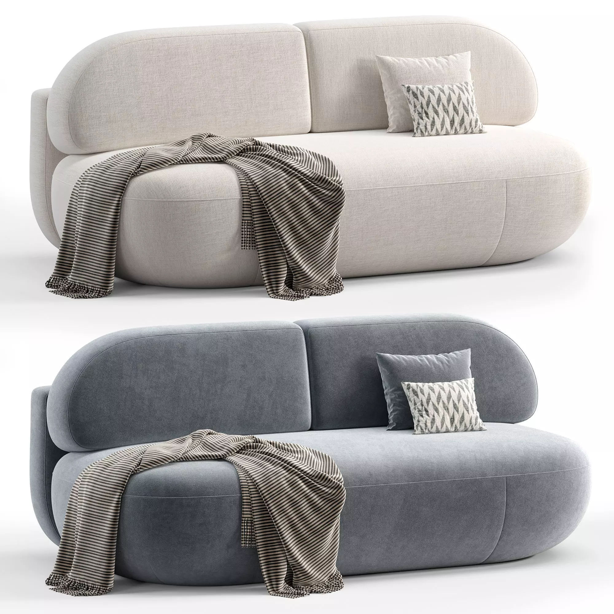 Sofa Mellow Low-poly 3D model