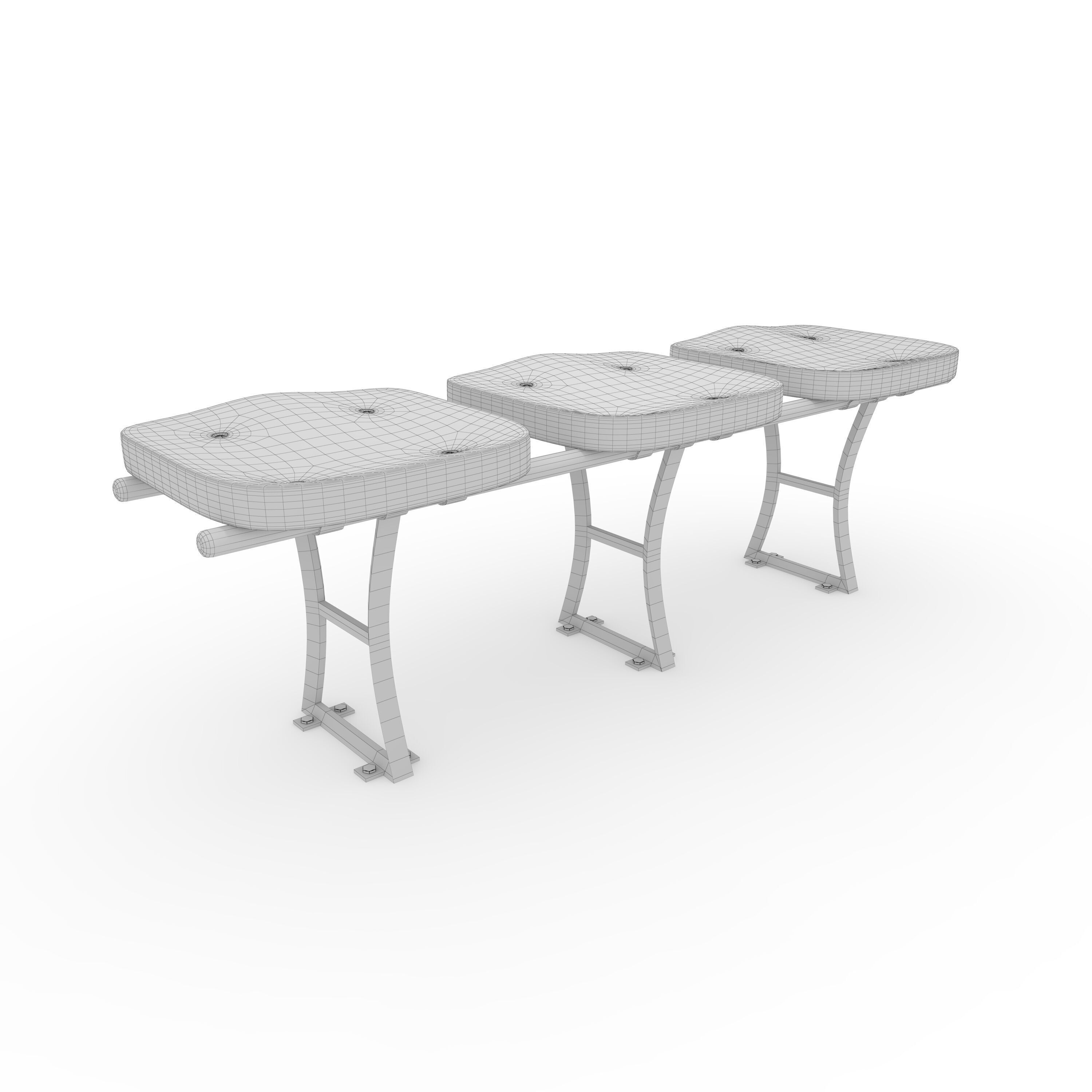 Stadium Seats 8 3D model_7