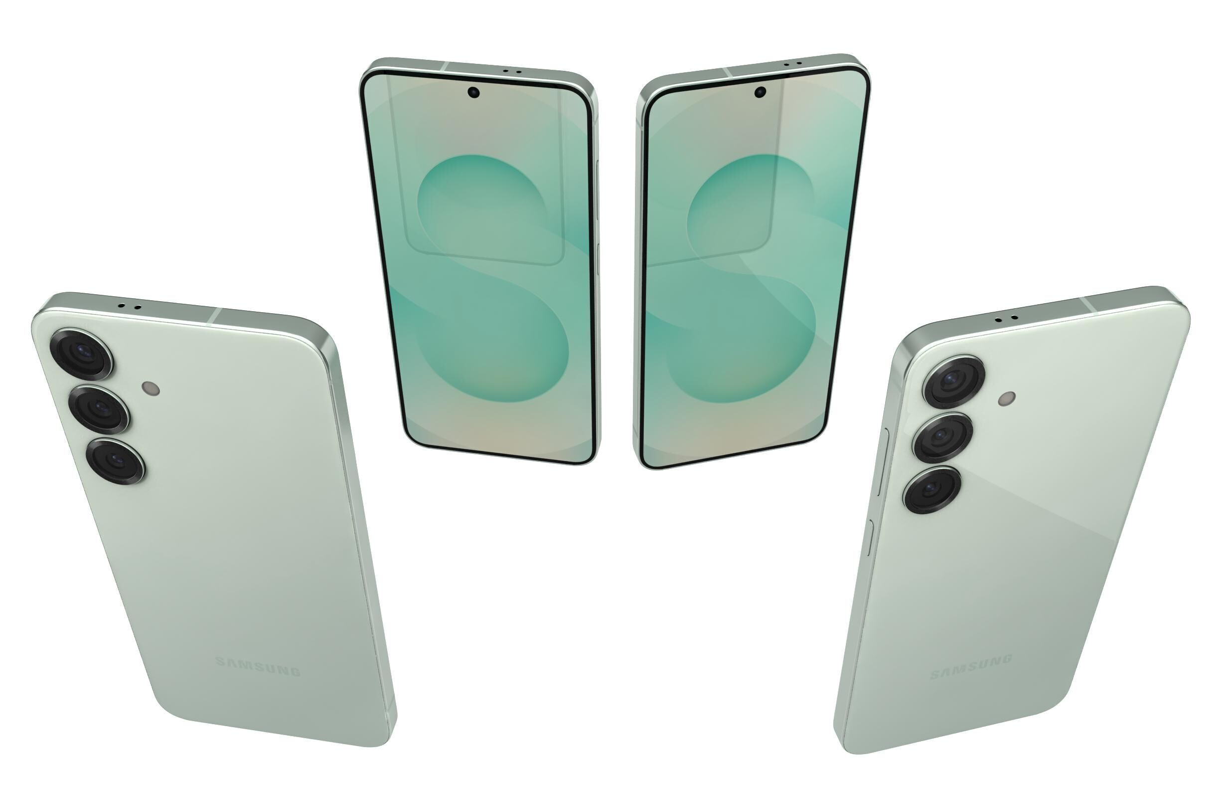Samsung Galaxy S25 Mint 3D model_4