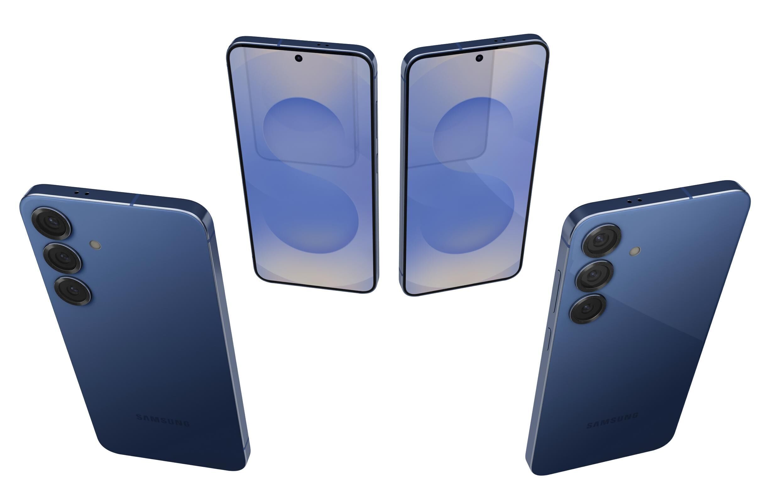 Samsung Galaxy S25 Navy 3D model_4