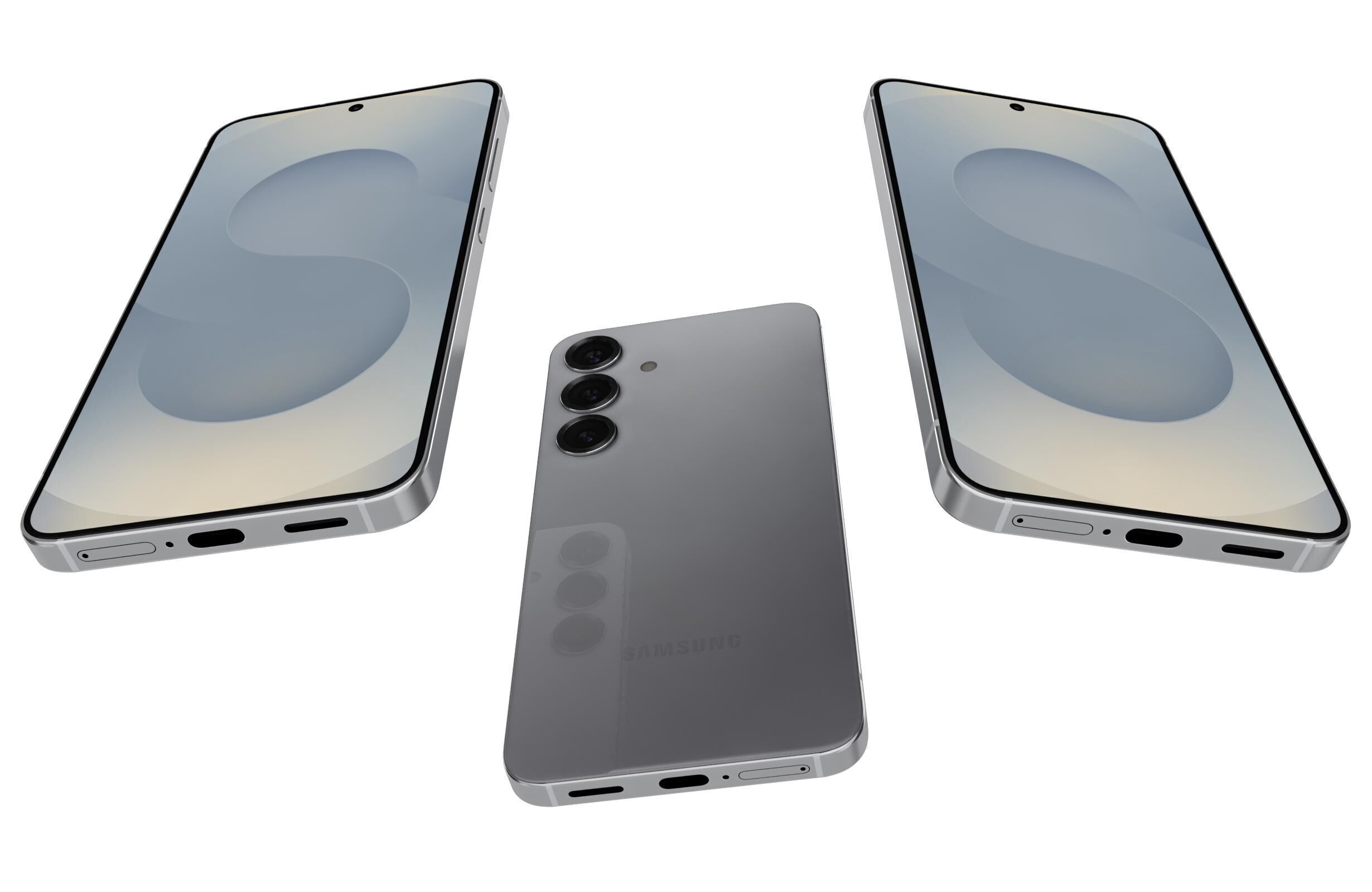 Samsung Galaxy S25 Silver Shadow 3D model_2