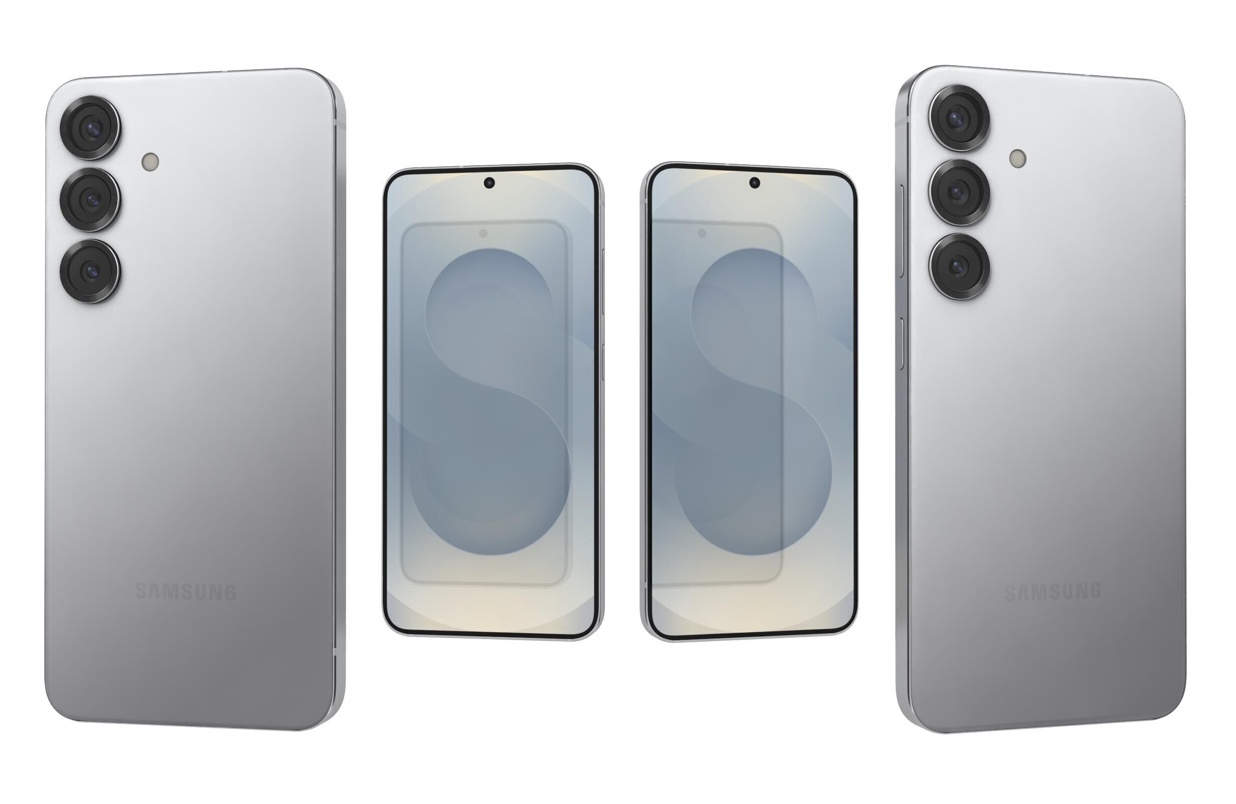 Samsung Galaxy S25 Silver Shadow 3D model_3