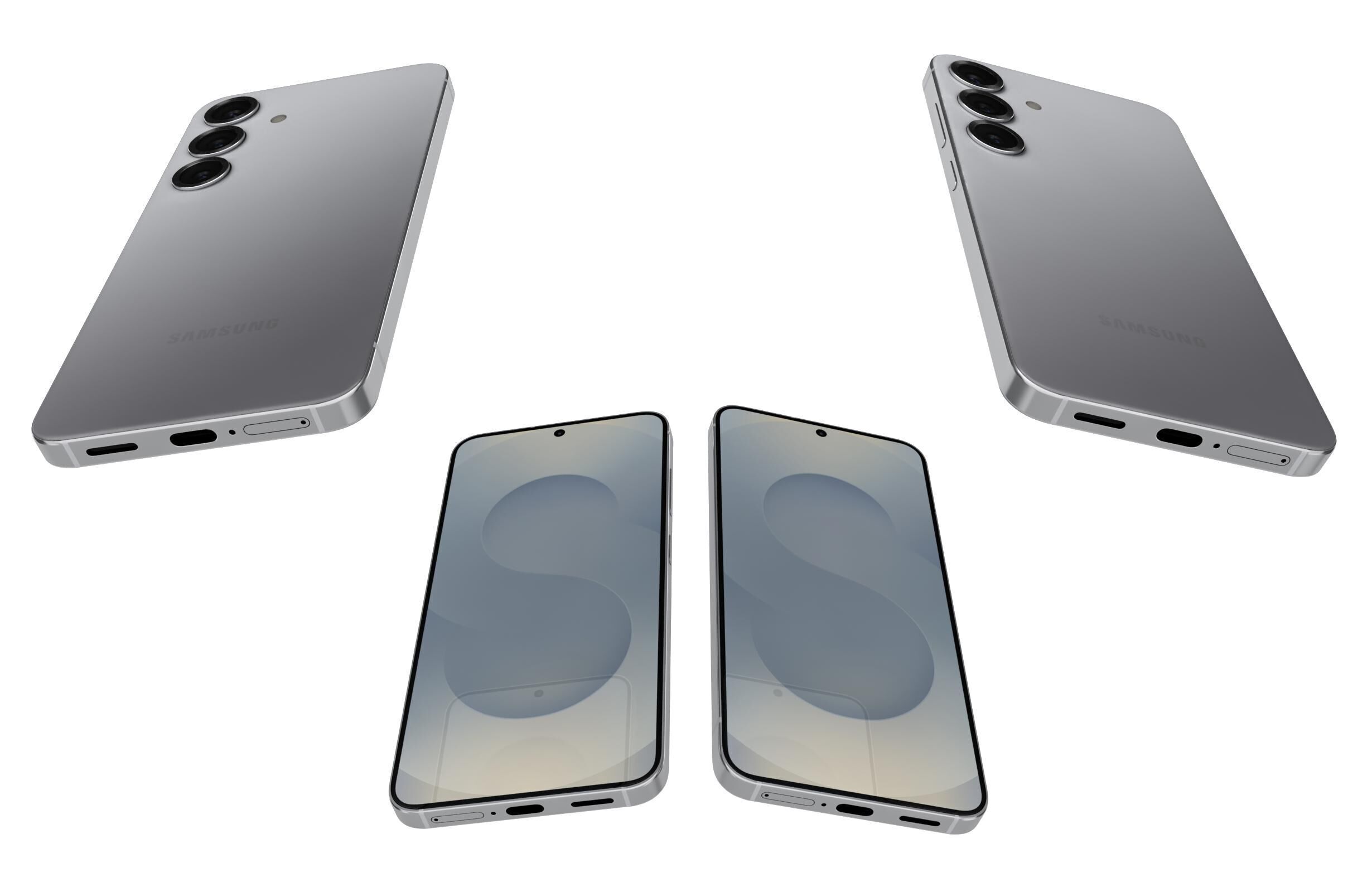 Samsung Galaxy S25 Silver Shadow 3D model_5
