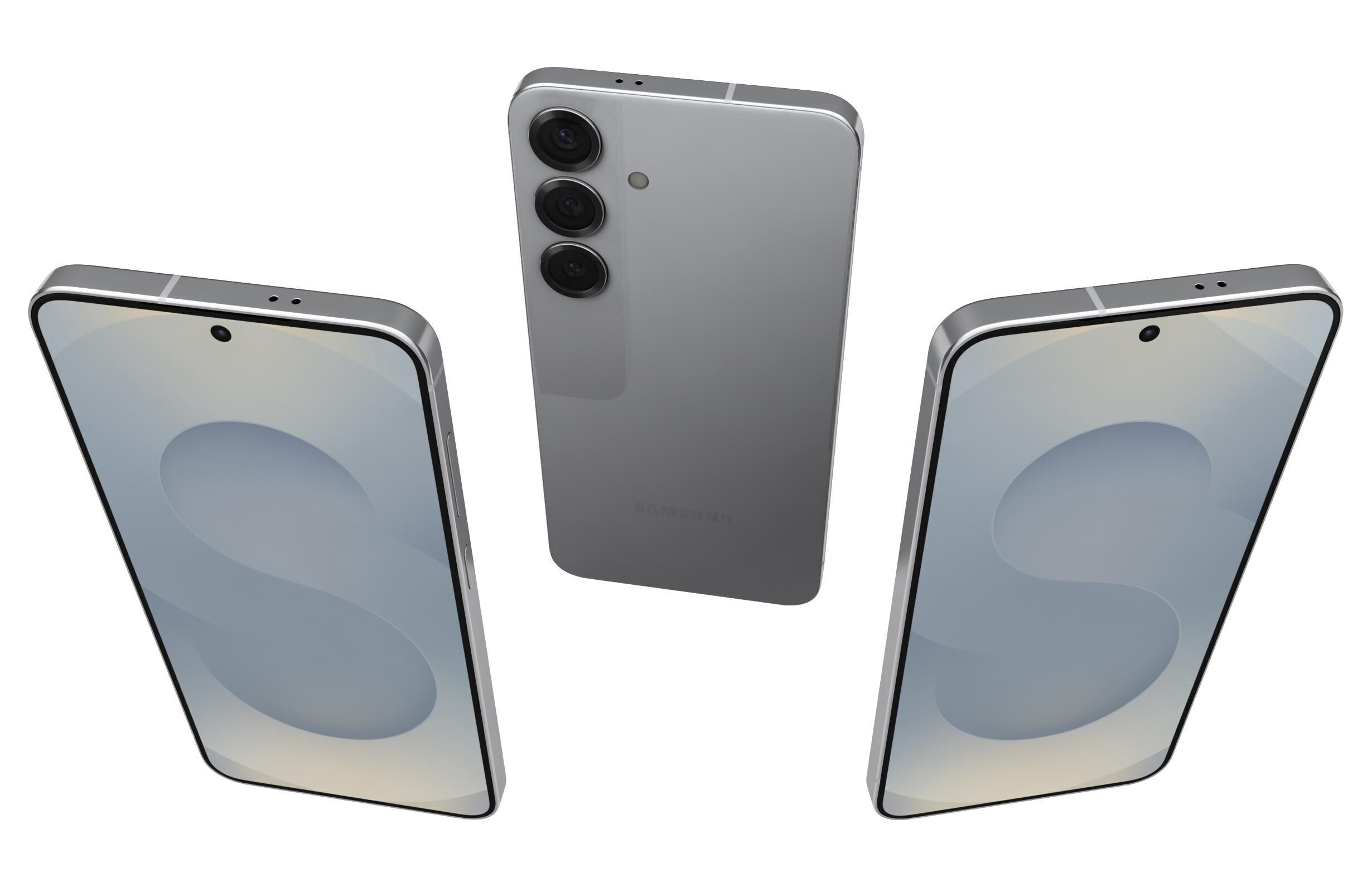 Samsung Galaxy S25 Silver Shadow 3D model_1