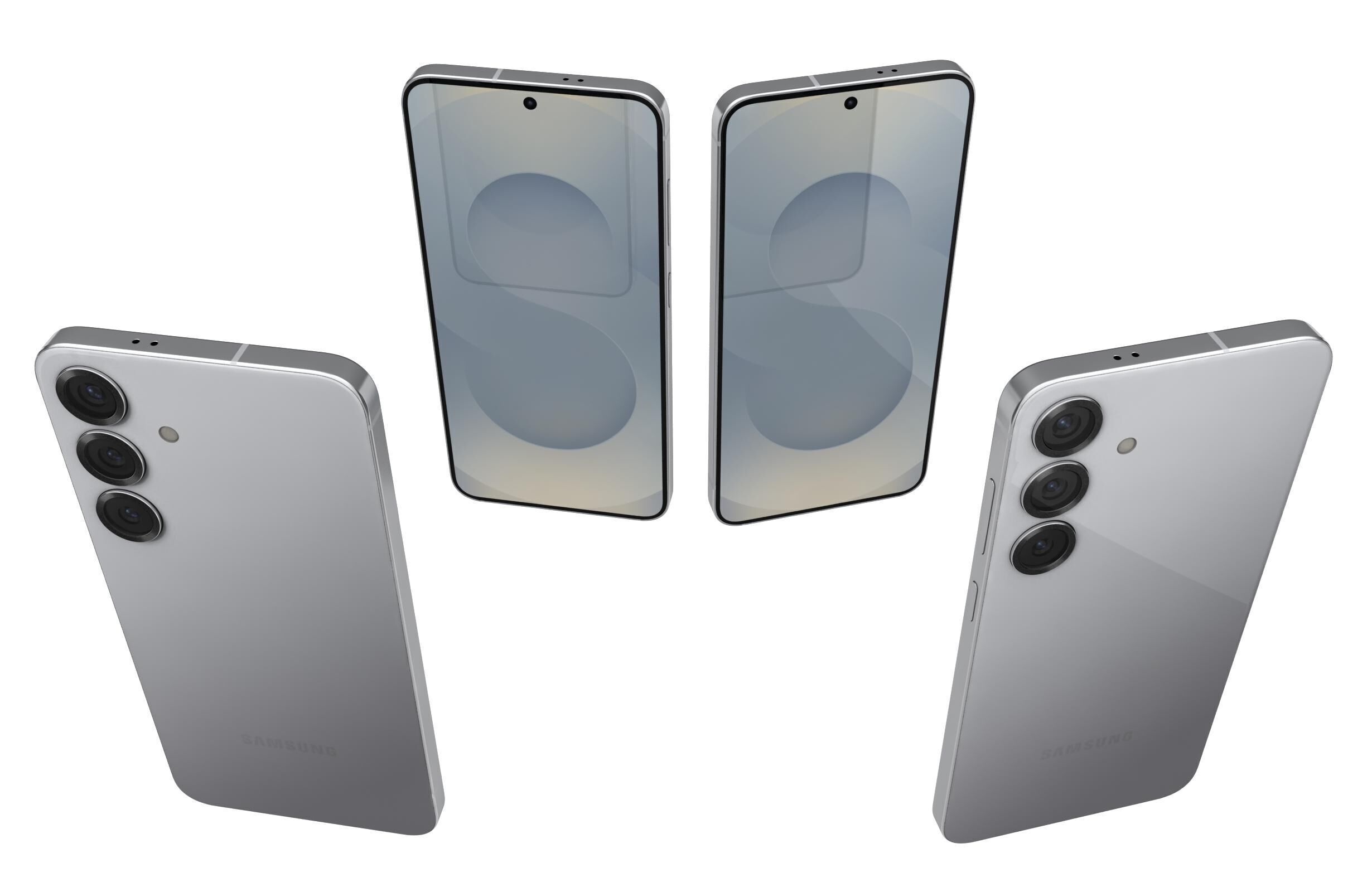 Samsung Galaxy S25 Silver Shadow 3D model_4