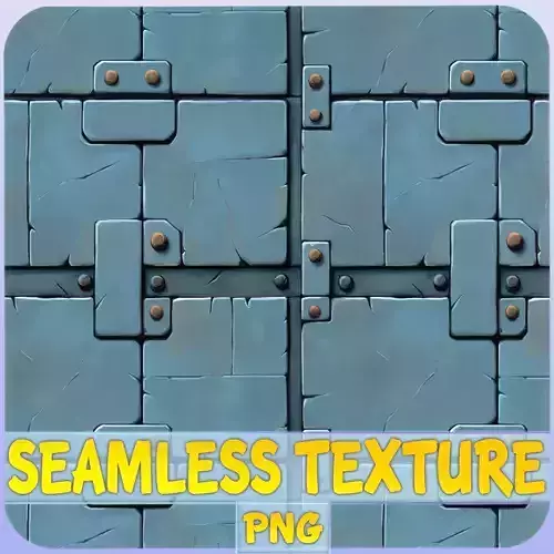 Stylized Metal Panels Seamless Texture