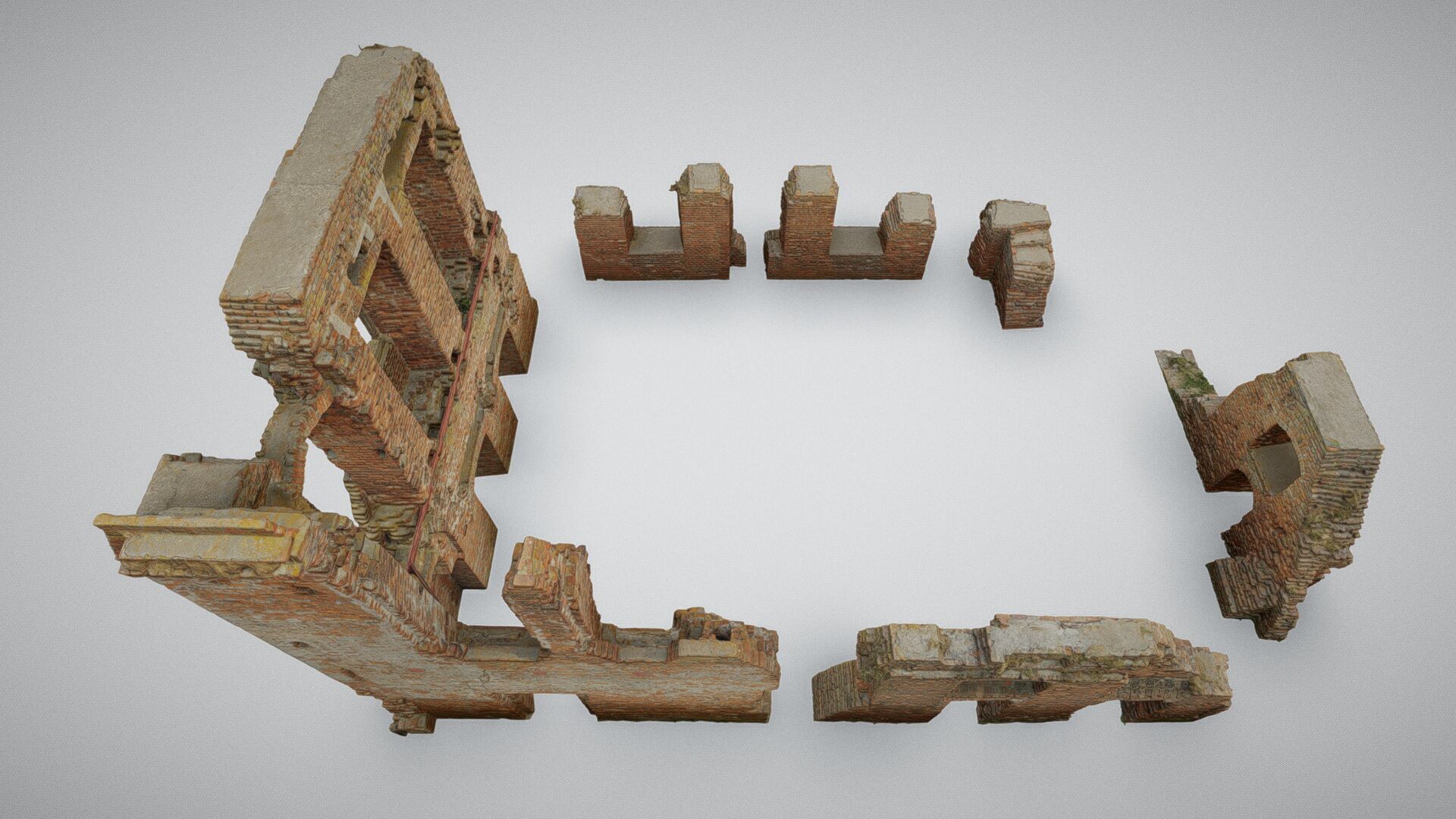 Ruins of the palace - package 3D model_6