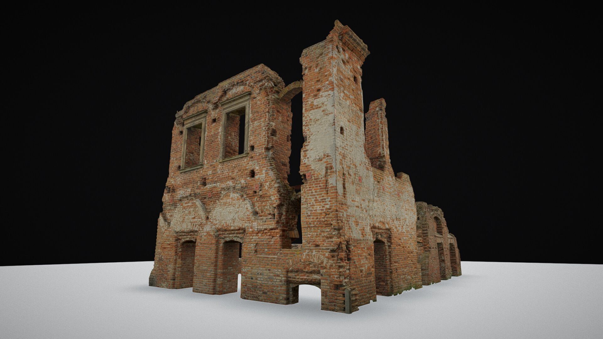 Ruins of the palace - package 3D model_2