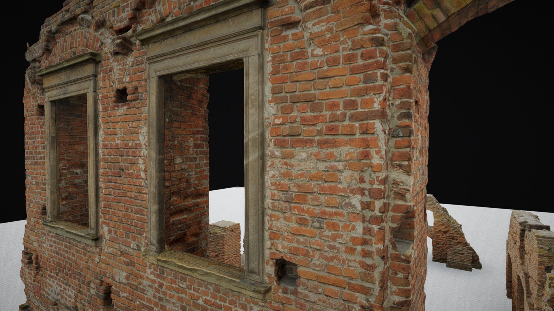 Ruins of the palace - package 3D model_5