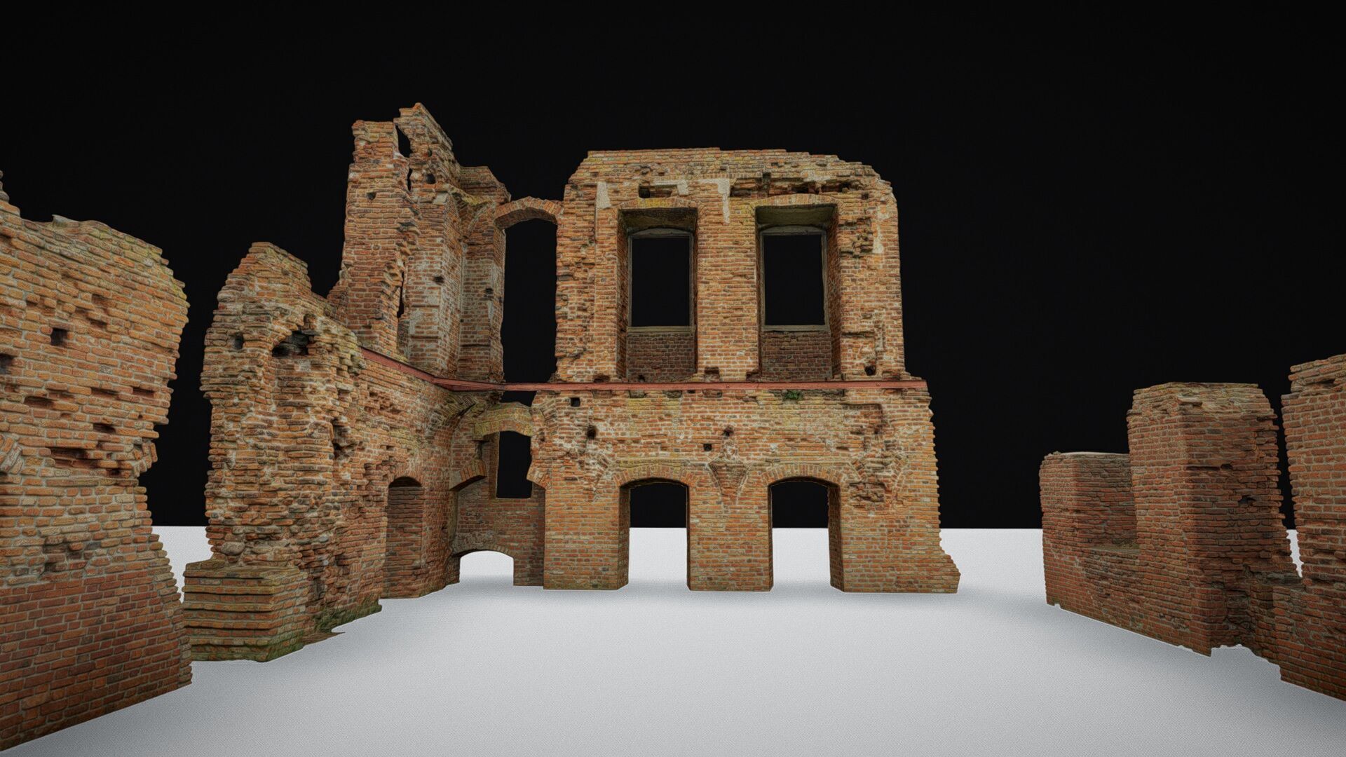Ruins of the palace - package 3D model_4