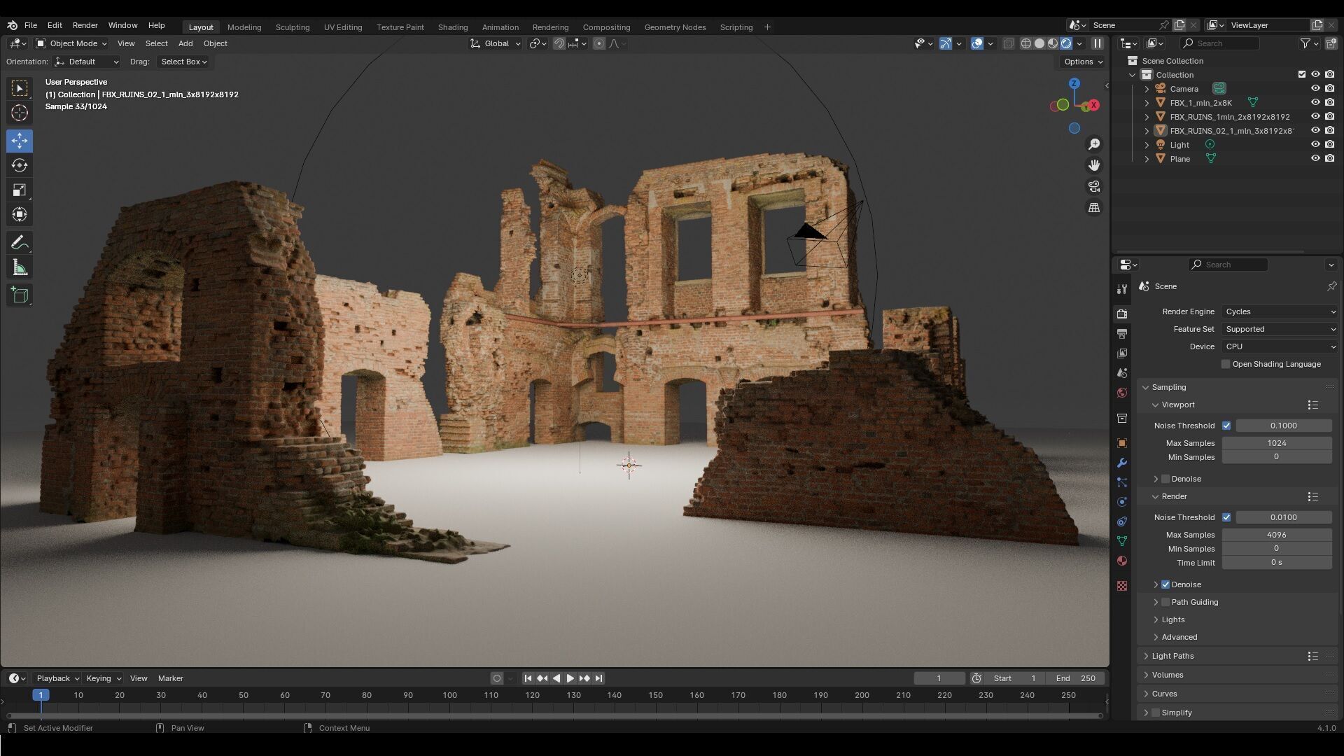 Ruins of the palace - package 3D model_11