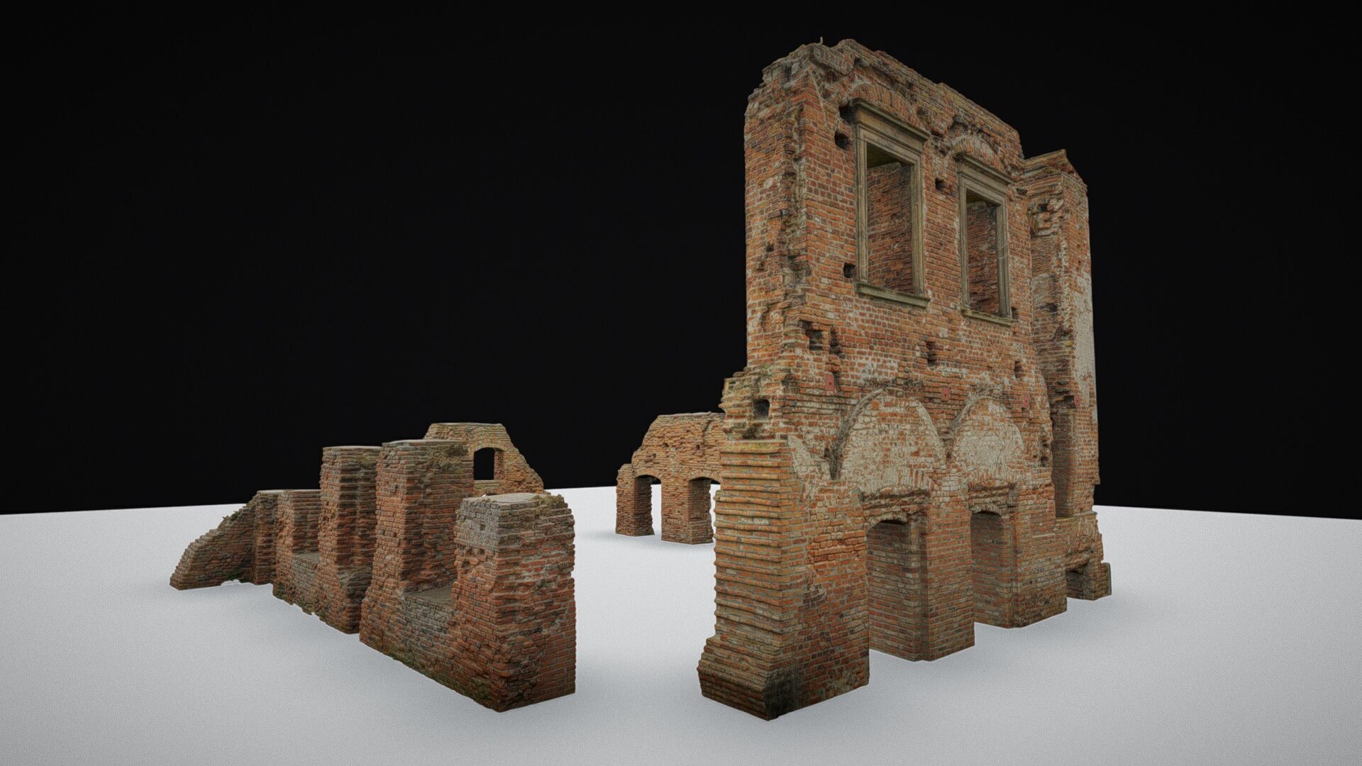 Ruins of the palace - package 3D model_1