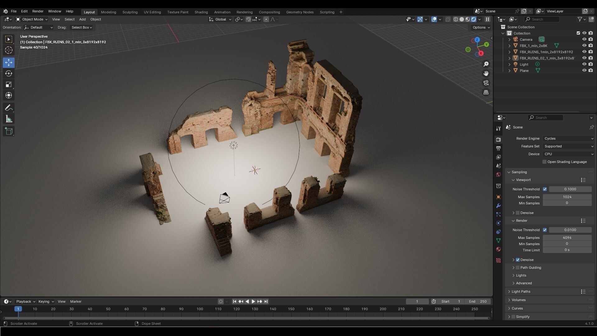 Ruins of the palace - package 3D model_8