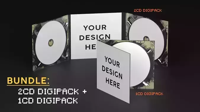 Rigged DIGIPACK CD BUNDLE 1CD - 2CD VERSION 3D model