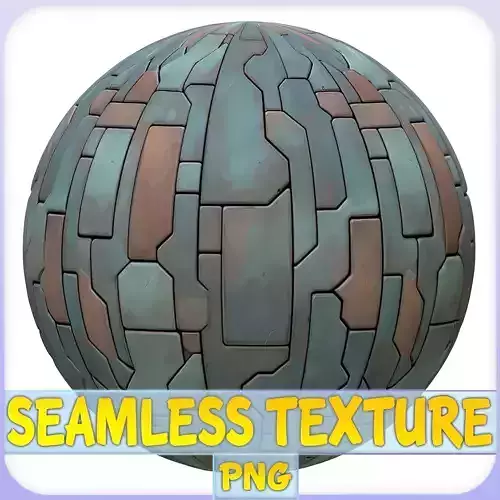 Stylized Metal Panels Seamless Texture