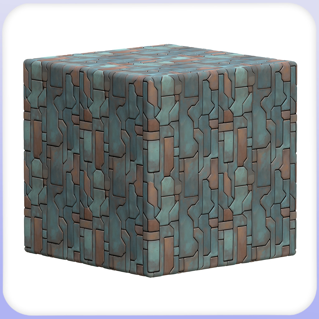 Stylized Metal Panels Seamless Texture Texture_5