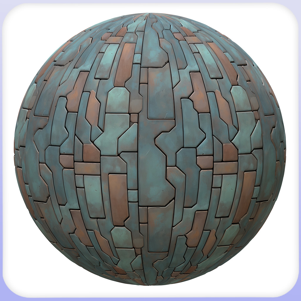 Stylized Metal Panels Seamless Texture Texture_4