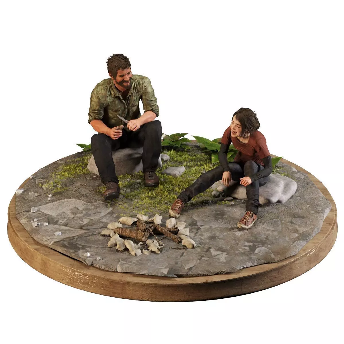 Ellie with Joel 3D model