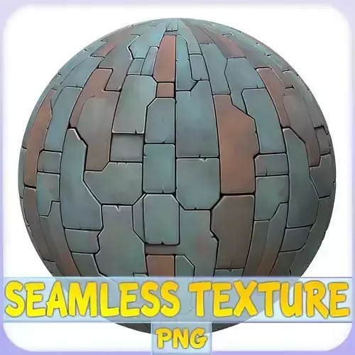 Stylized Metal Panels Seamless Texture