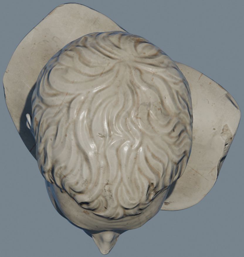 4K High Polly Ancient Roman Marble Statue 3D model_5