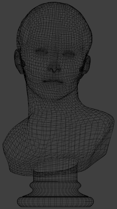 4K High Polly Ancient Roman Marble Statue 3D model_7