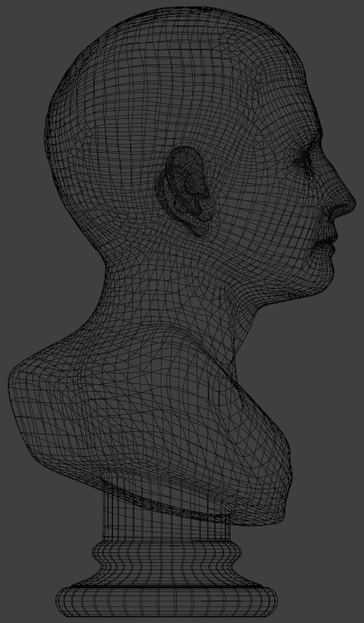 4K High Polly Ancient Roman Marble Statue 3D model_8