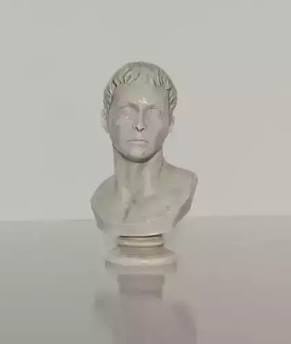 4K High Polly Ancient Roman Marble Statue