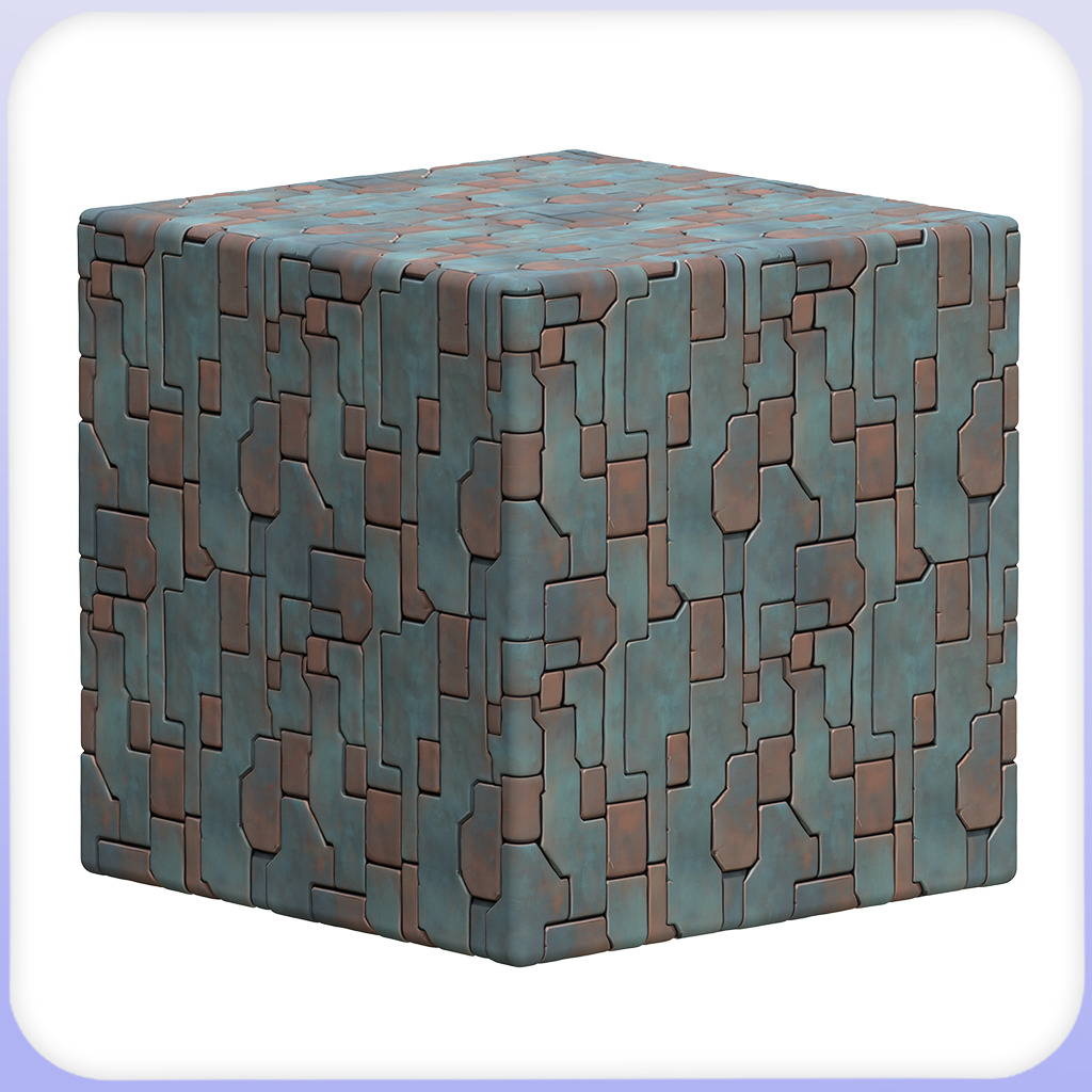 Stylized Metal Panels Seamless Texture Texture_5