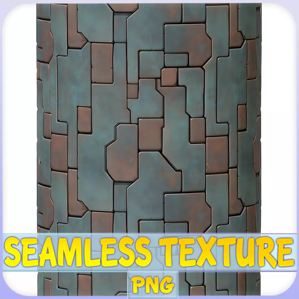 Stylized Metal Panels Seamless Texture Texture_0