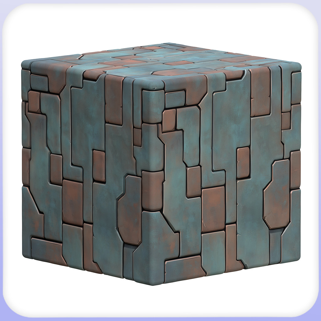 Stylized Metal Panels Seamless Texture Texture_3