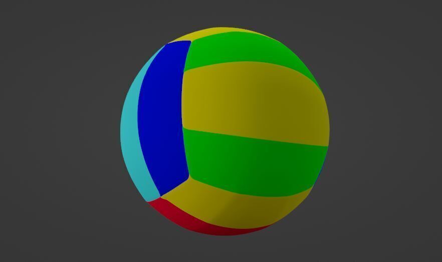 Volleyball Low-poly 3D model Low-poly 3D model_11