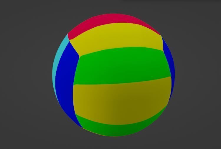 Volleyball Low-poly 3D model Low-poly 3D model_8
