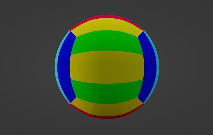 Volleyball Low-poly 3D model Low-poly 3D model_2