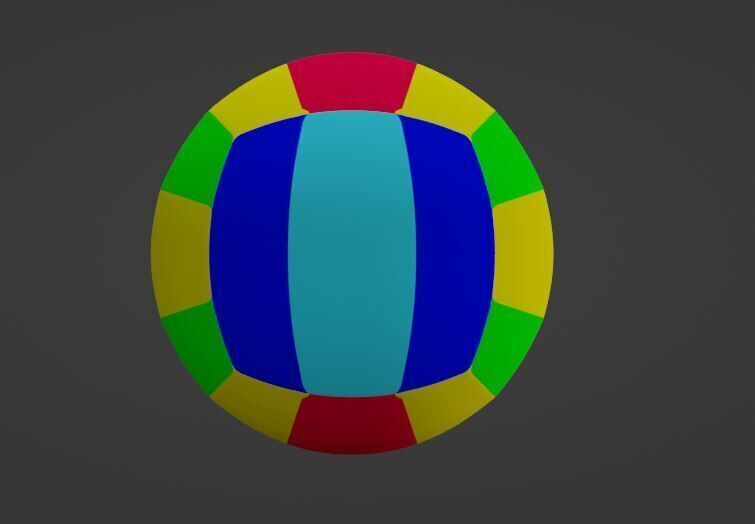 Volleyball Low-poly 3D model Low-poly 3D model_3