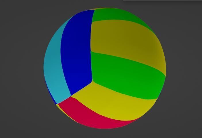 Volleyball Low-poly 3D model Low-poly 3D model_4