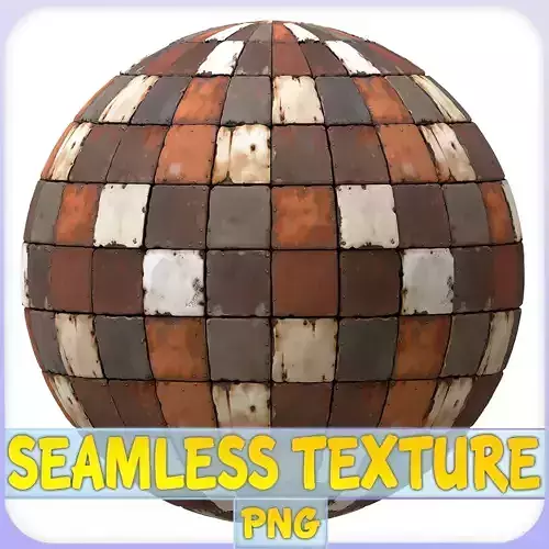 Stylized Metal Panels Seamless Texture