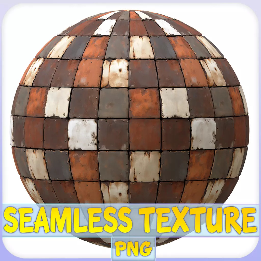 Stylized Metal Panels Seamless Texture Texture_0