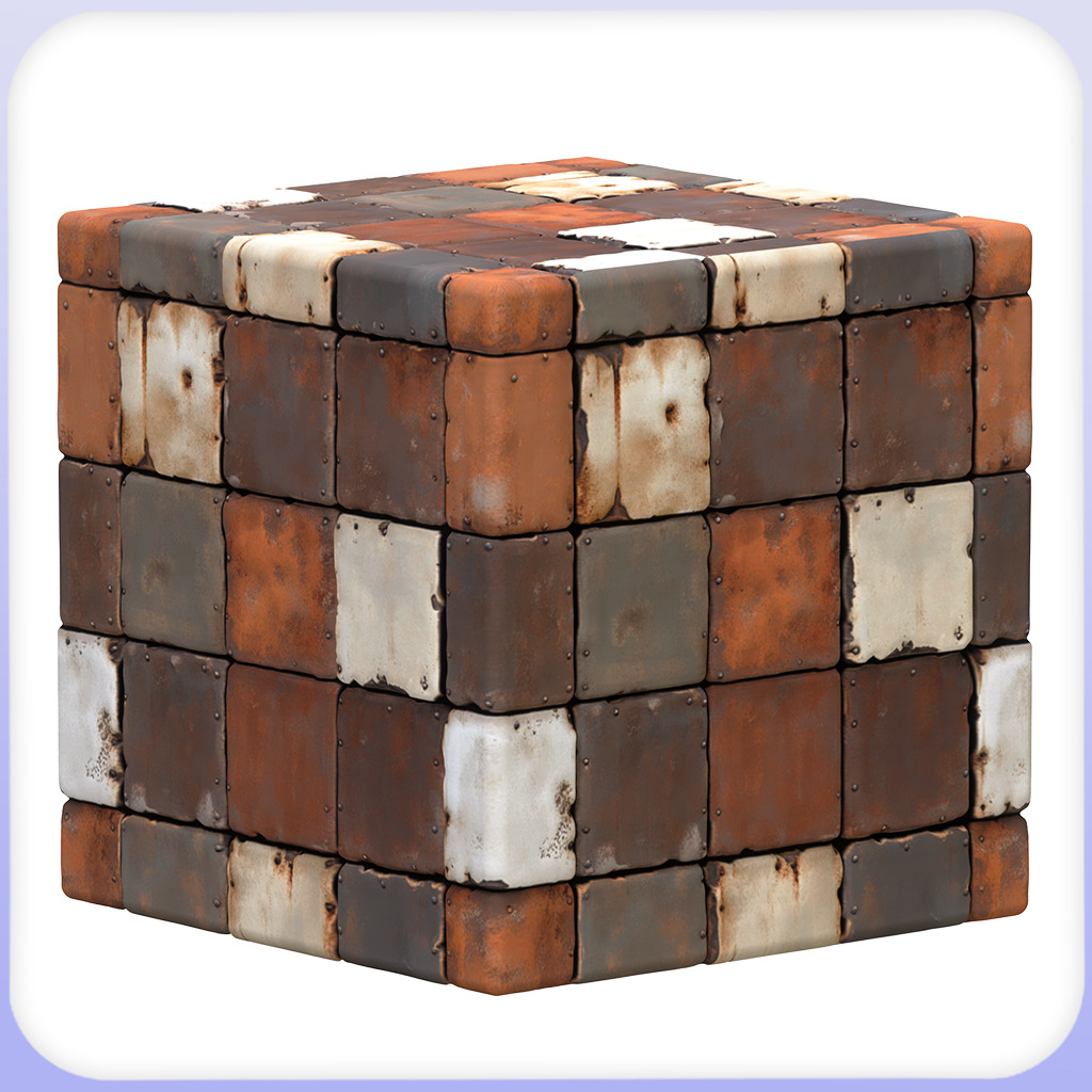 Stylized Metal Panels Seamless Texture Texture_3