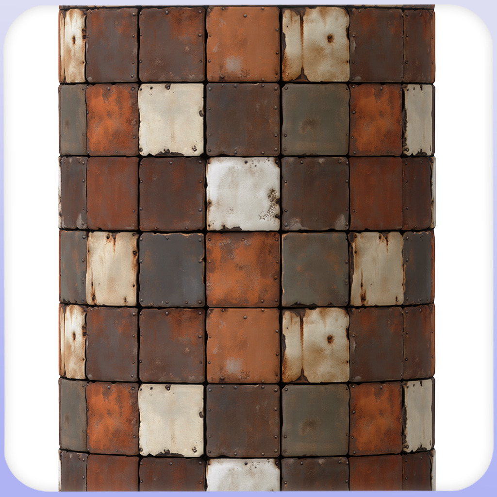 Stylized Metal Panels Seamless Texture Texture_2