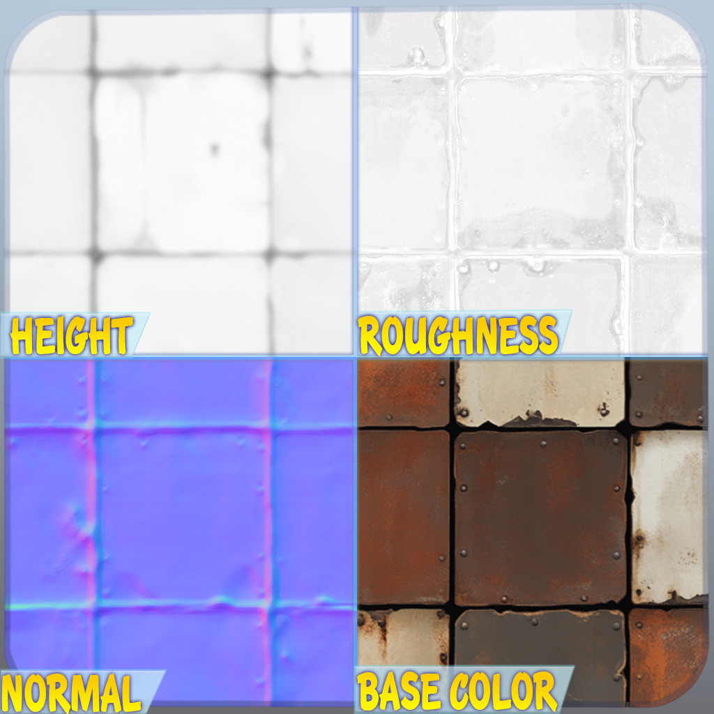 Stylized Metal Panels Seamless Texture Texture_1