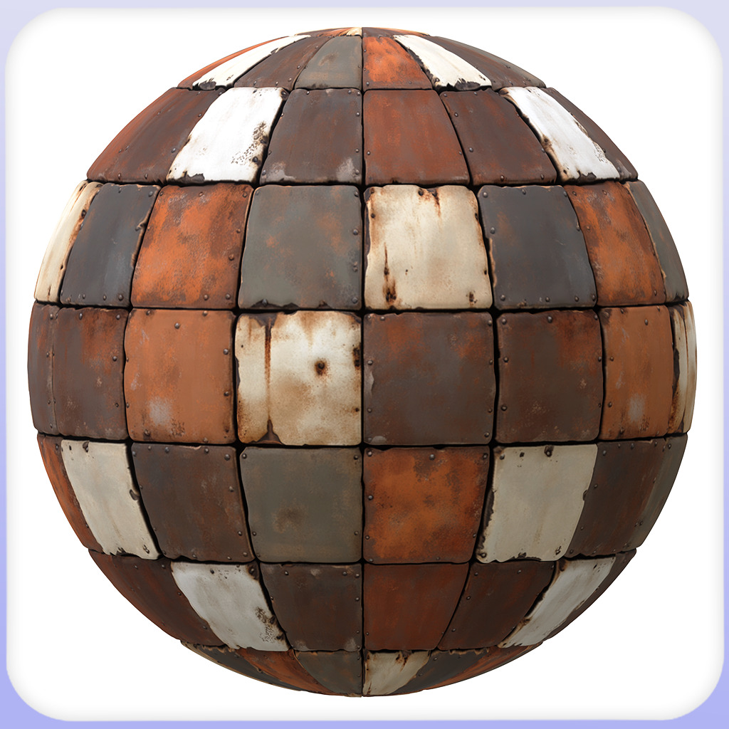 Stylized Metal Panels Seamless Texture Texture_5