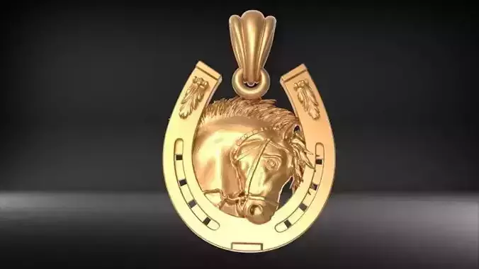 Horse Shoe Necklace Pendant Charm Bracelet Jewelry