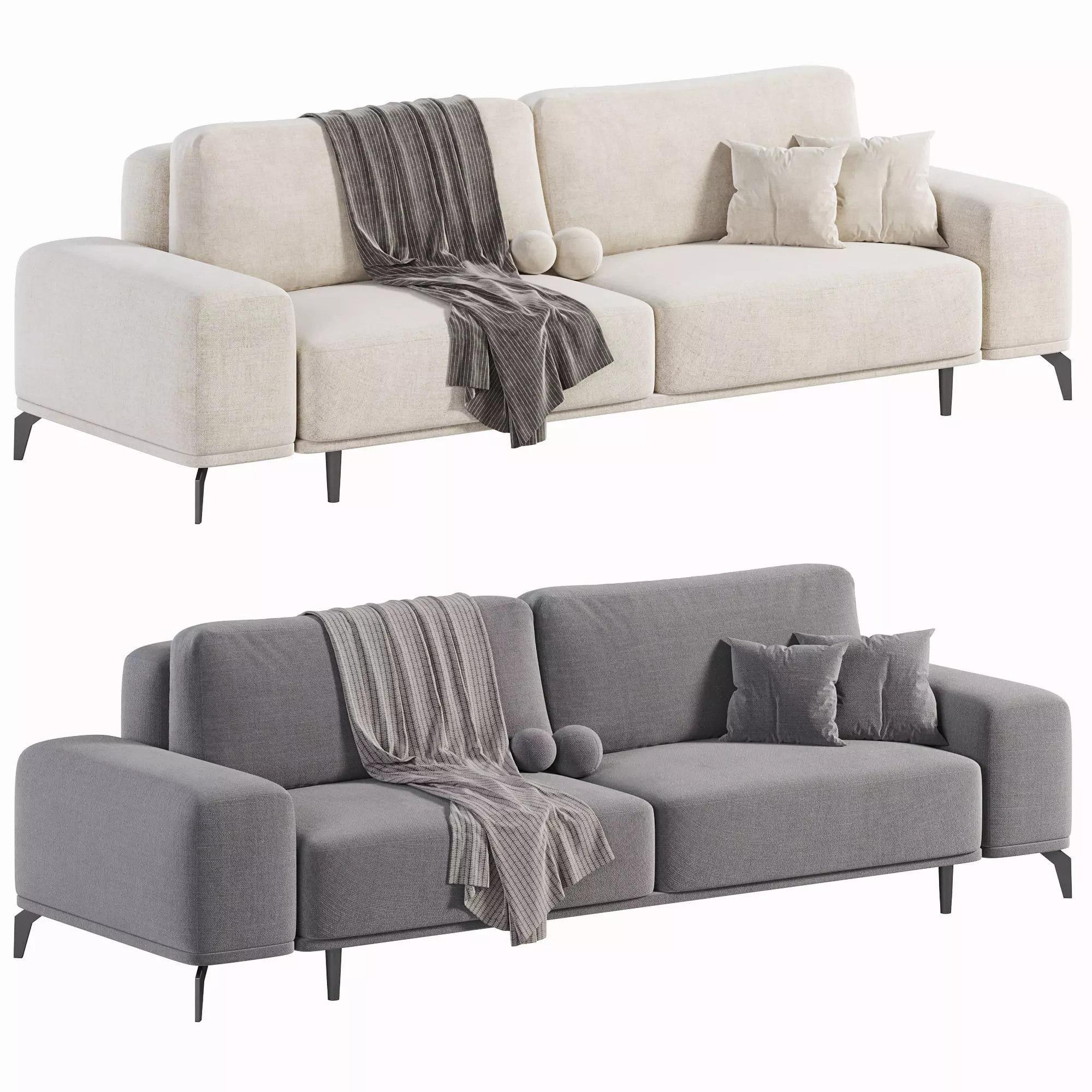 Marey sofa Low-poly 3D model